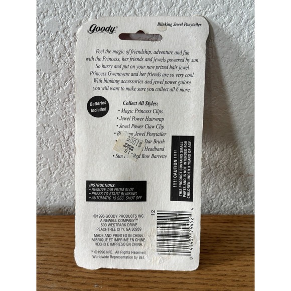 Vintage 90s Princess Gwenevere Jewel Riders Blinking Ponytail Holders New Sealed - Picture 2 of 3